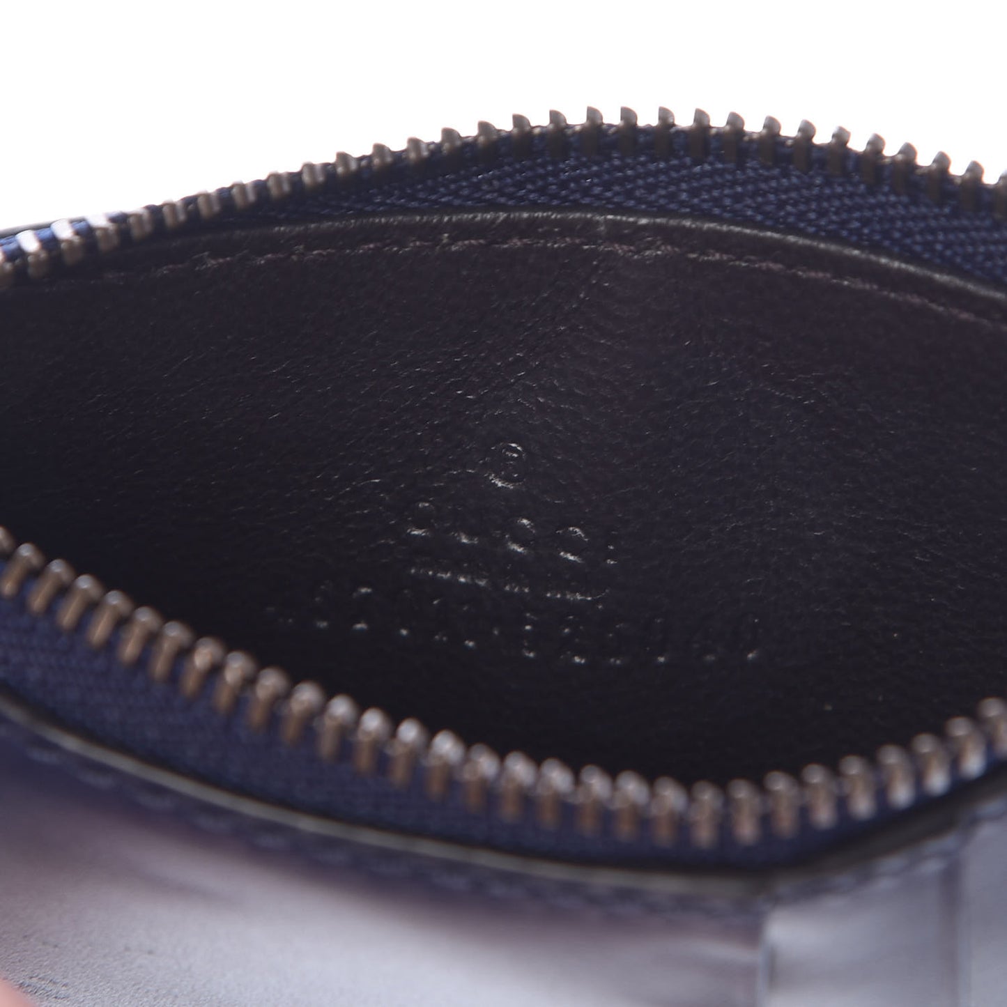 Calfskin GucciGhost Coin Case Card Holder Blue Agata Hibiscus Red