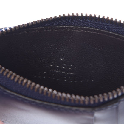 Gucci Calfskin GucciGhost Coin Case Card Holder Blue Agata Hibiscus Red 7 of 9