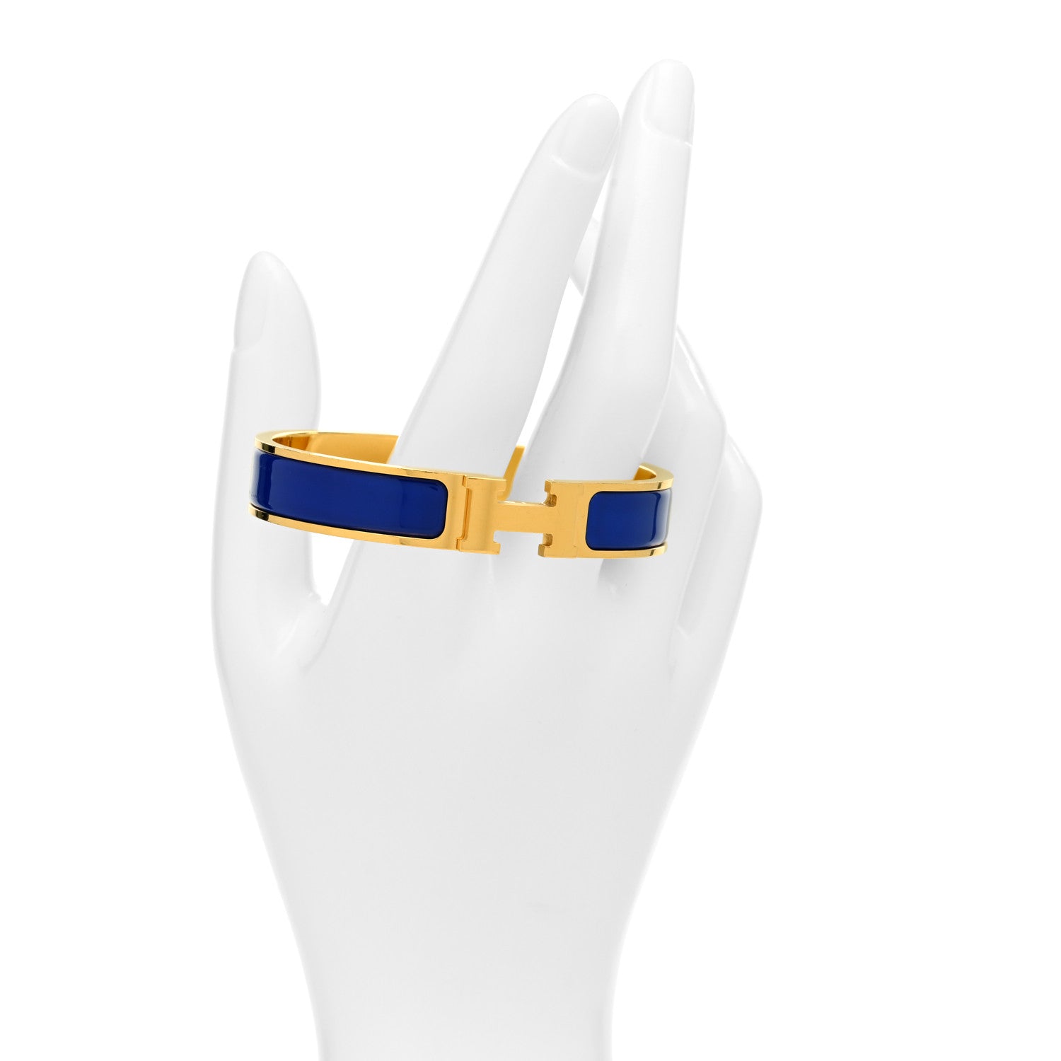 Hermes Enamel Narrow Clic Clac H Bracelet GM Bleu Royal 2 of 4