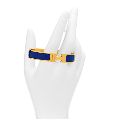 Hermes Enamel Narrow Clic Clac H Bracelet GM Bleu Royal 2 of 4