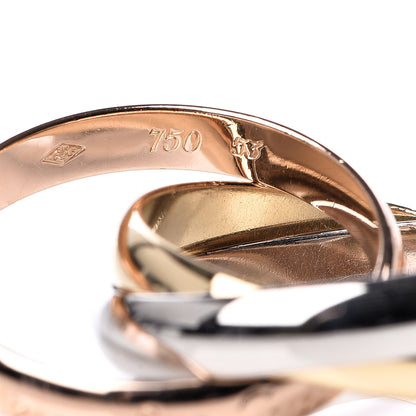 Cartier 18K Pink Yellow White Gold Classic Les Must De Trinity Ring 53 6.25 4 of 4