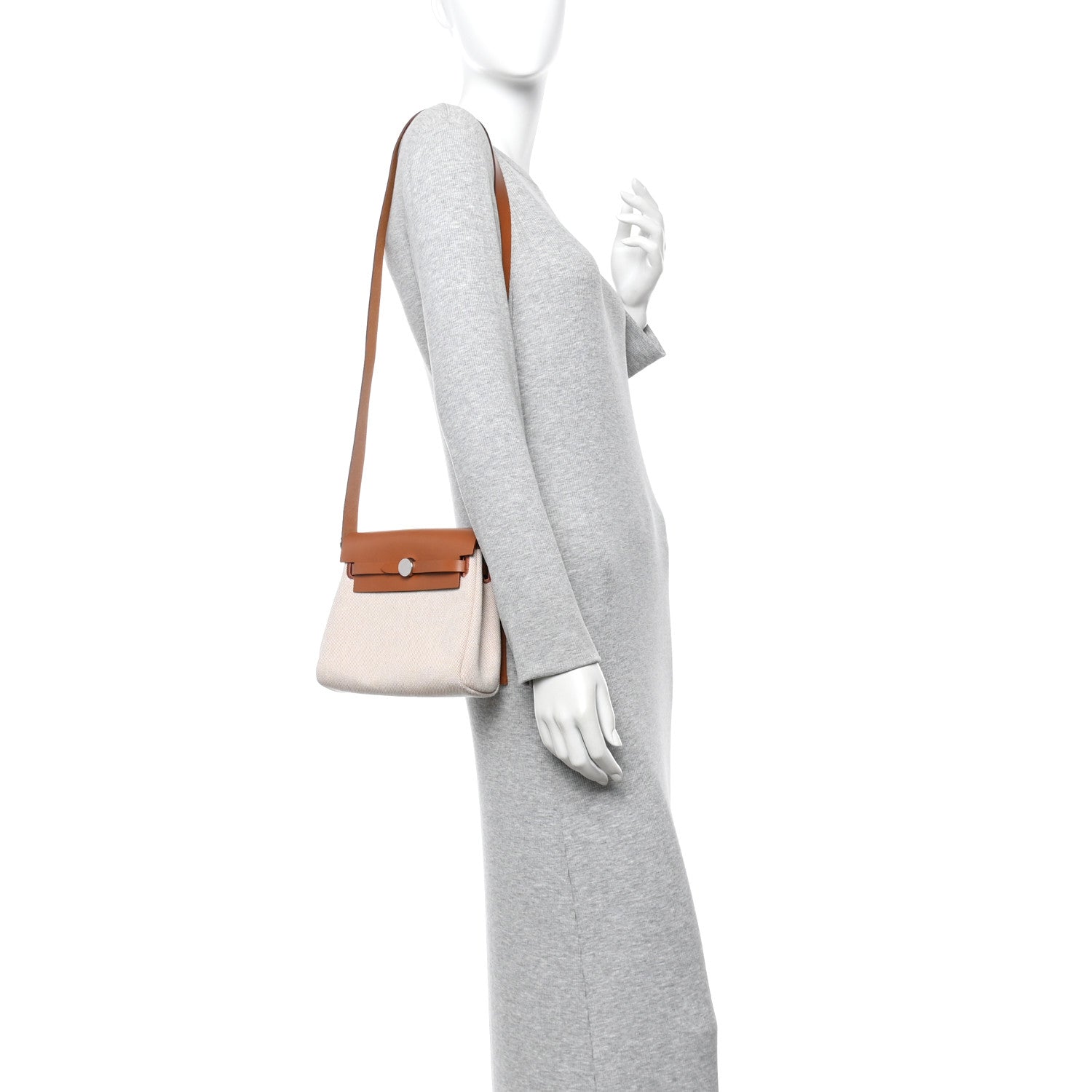 Hermes Military Toile Vache Hunter Herbag Zip Retourne 20 Ecru Beige Fauve 2 of 11