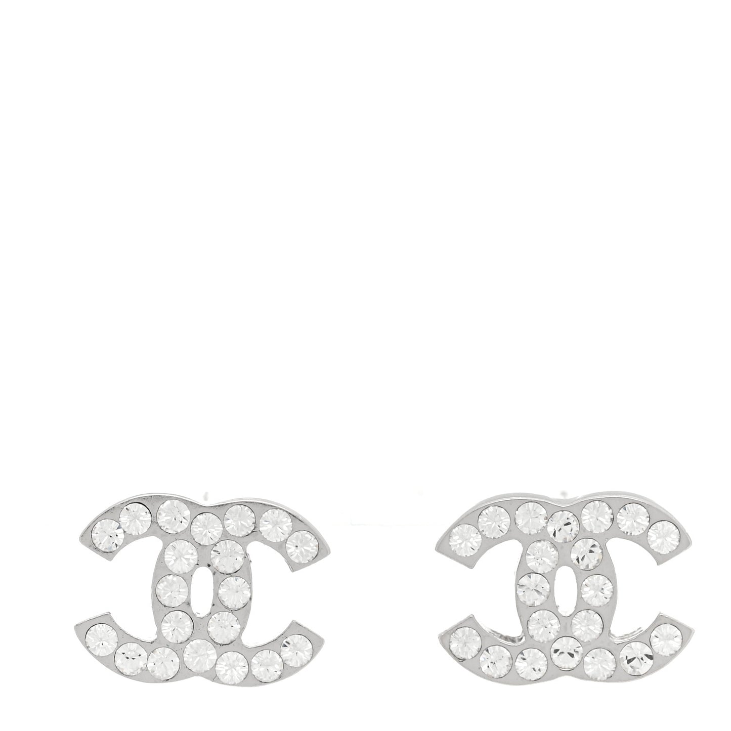 Crystal Mini Timeless CC Earrings Silver