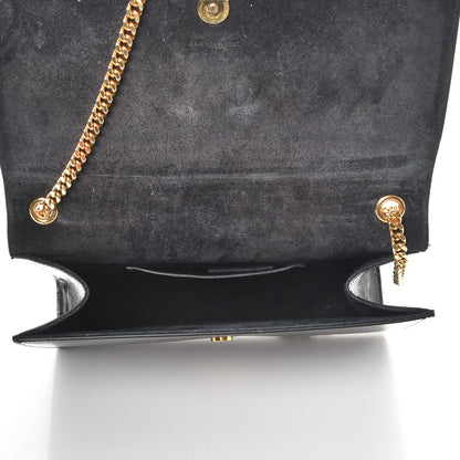 Saint Laurent Patent Medium Monogram Kate Satchel Black 5 of 7