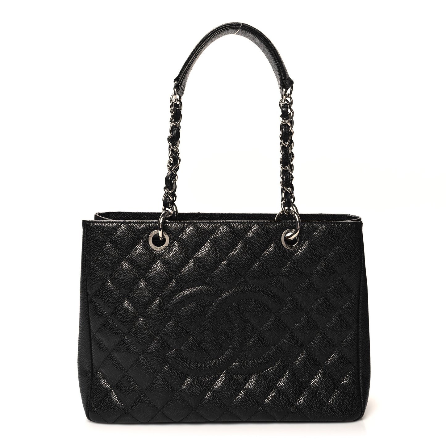 Caviar Quilted Grand Shopping Tote GST Black