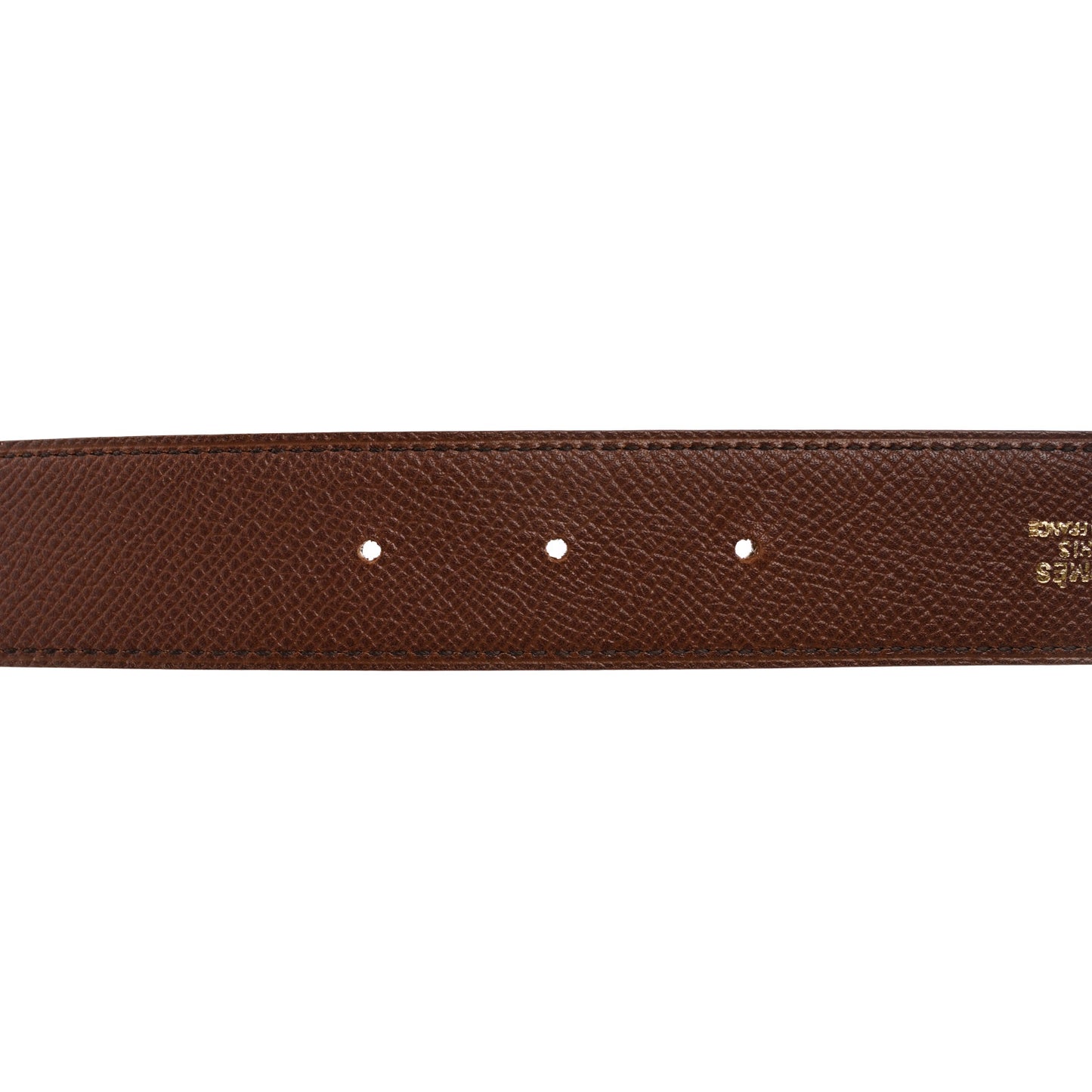 Box Courchevel Belt Strap 75 30 Black Noisette