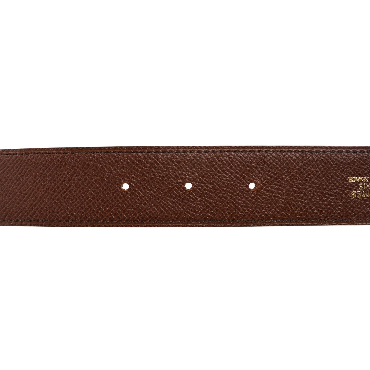 Hermes Box Courchevel Belt Strap 75 30 Black Noisette 4 of 8