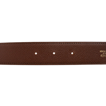 Hermes Box Courchevel Belt Strap 75 30 Black Noisette 4 of 8