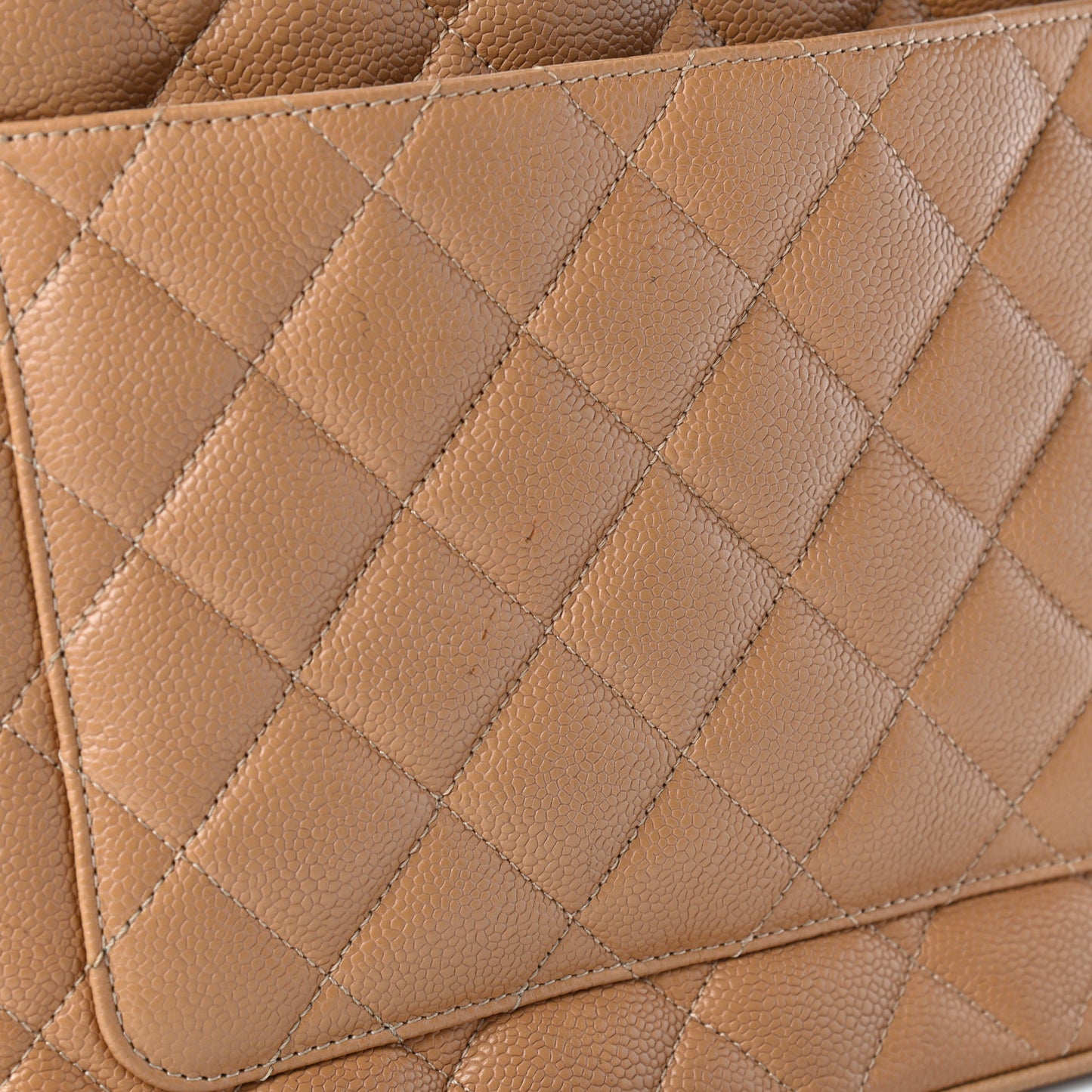 Caviar Quilted Medallion Tote Beige