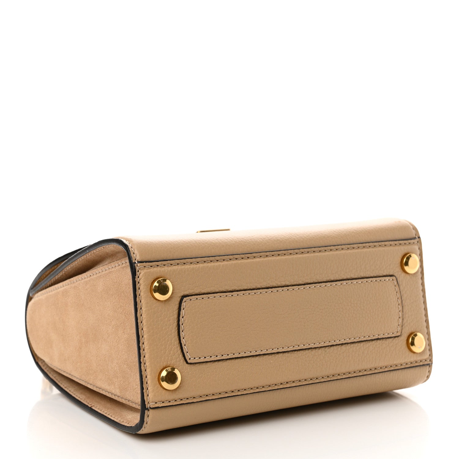 Salvatore Ferragamo Calfskin Suede Small Boxyz Beige 4 of 14