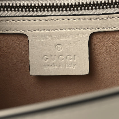 Gucci Calfskin Sylvie Web Queen Margaret Shoulder Bag Mystic White Black 6 of 12