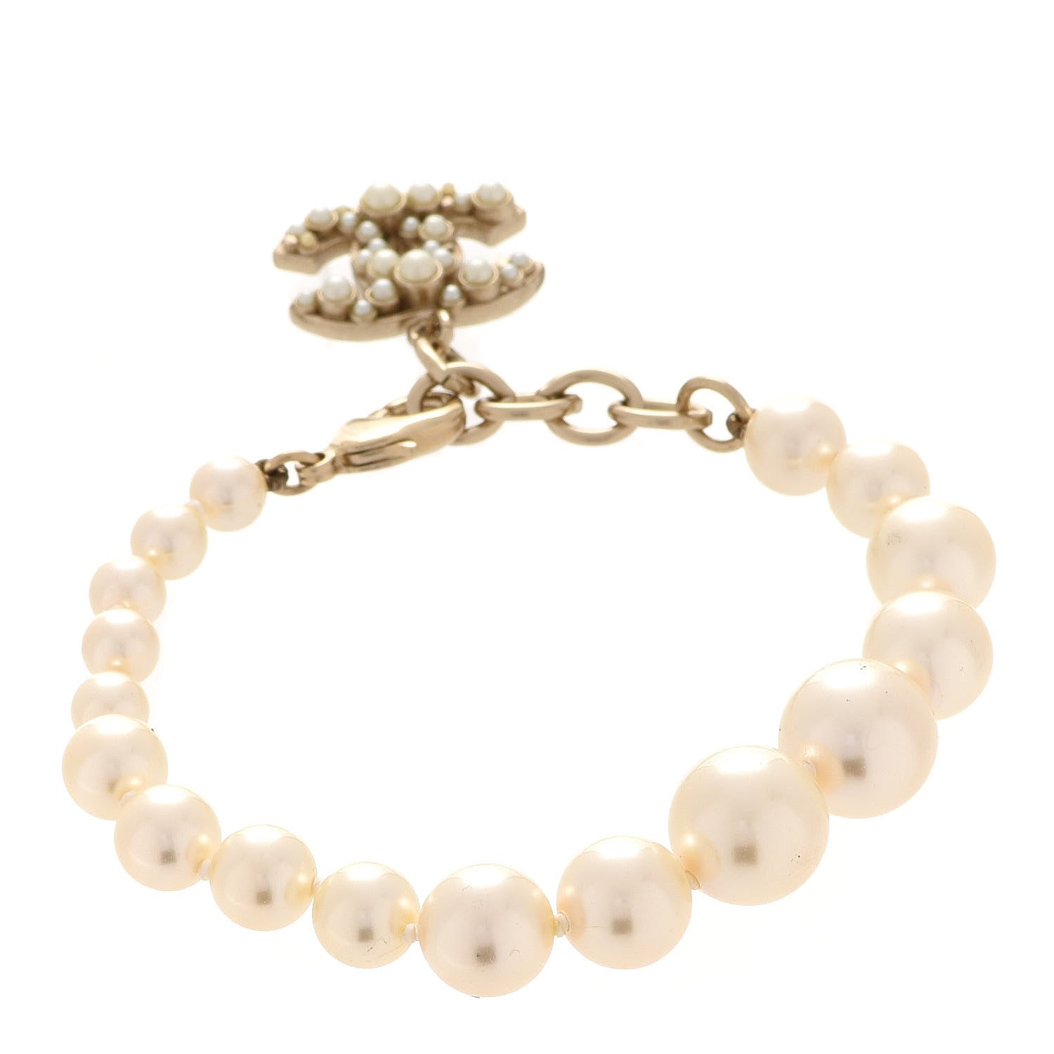 Chanel Pearl CC Bracelet Gold 3 of 5