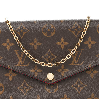 Louis Vuitton Monogram Pochette Felicie Chain Wallet Fuchsia 8 of 11