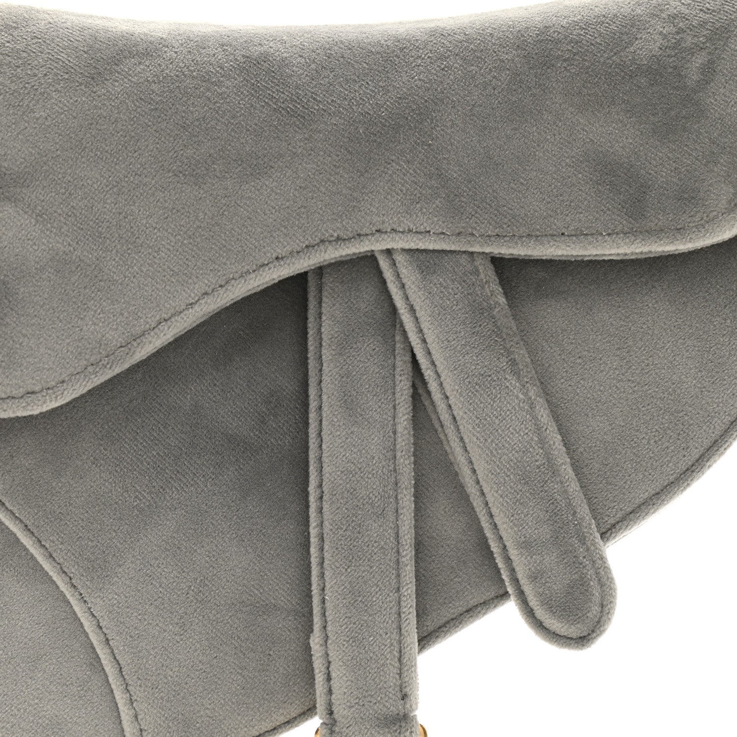 Christian Dior Velvet Crystal Mini Saddle Bag Grey 8 of 10