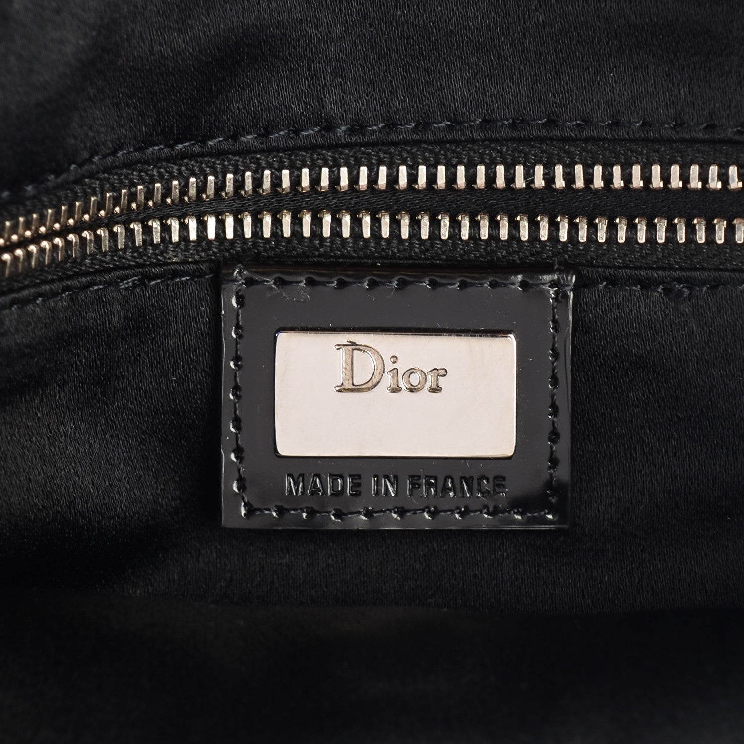 Christian Dior Satin Beaded Clutch Black 6 of 7