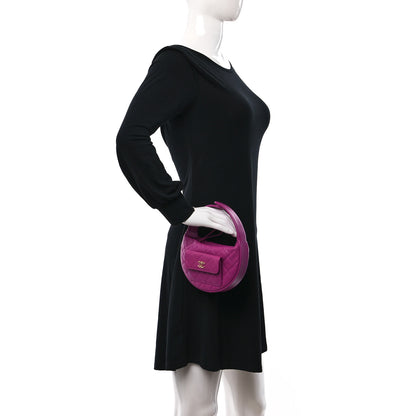 Chanel Caviar Quilted Polly Pocket Pouch Hobo Pink 2 of 9