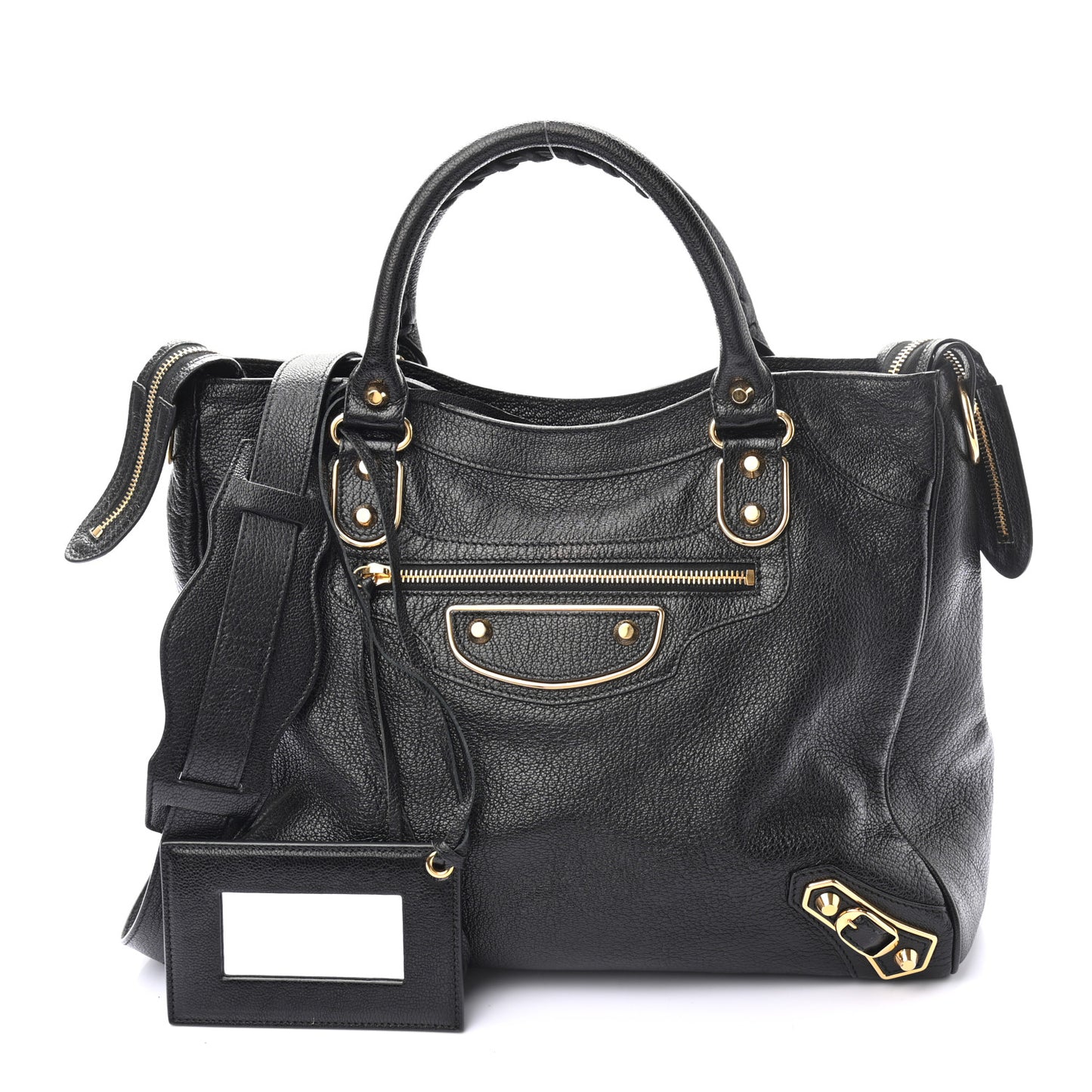 Chevre Gold Metallic Edge Hardware Velo Black