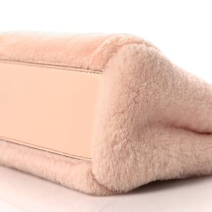 Fendi Shearling Shiny Nappa Mini Peekaboo Iconic Satchel Light Rose 8 of 8