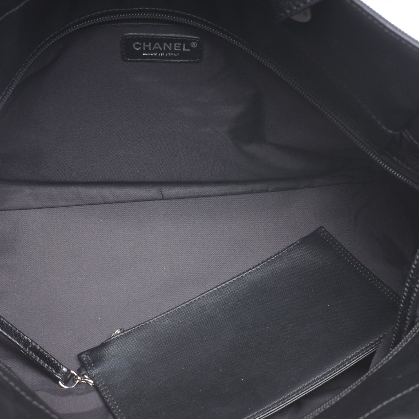 Coated Canvas Large Paris Biarritz Tote Black