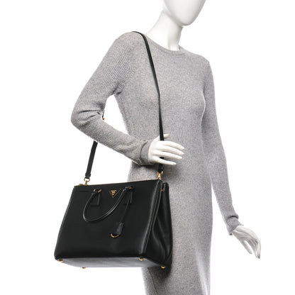 Prada Saffiano Large Galleria Double Zip Tote Black 2 of 6