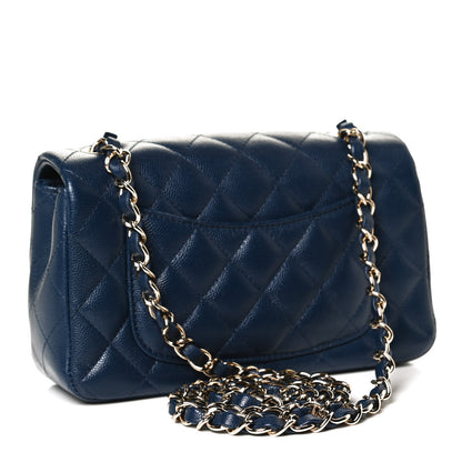 Chanel Caviar Quilted Mini Rectangular Flap Navy 2 of 10