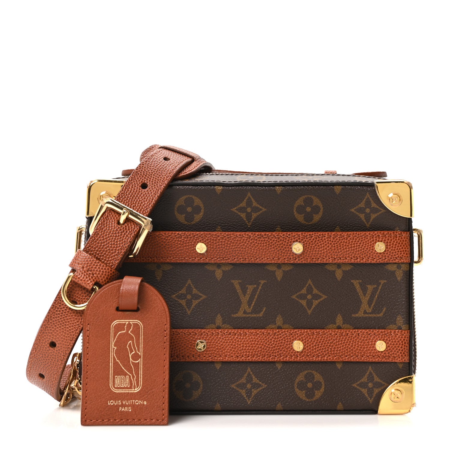 Louis Vuitton X NBA Grained Calfskin Monogram Handle Trunk Brown 2 of 17