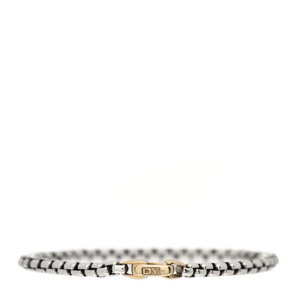 David Yurman Sterling Silver 14K Yellow Gold 4mm Bel Aire Chain Bracelet 1 of 3