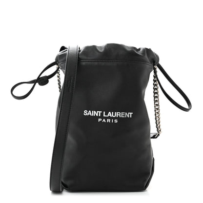 Saint Laurent Lambskin Small Teddy Bucket Bag Black 1 of 12