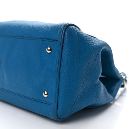 Gucci Pebbled Calfskin Medium Soho Shoulder Bag Riviera Blue 10 of 16