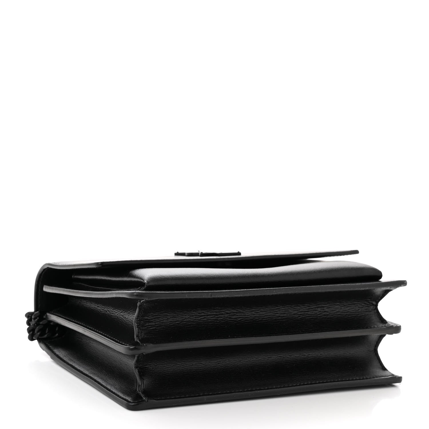 Saint Laurent Calfskin Medium Monogram Monochrome Sunset Black 4 of 10