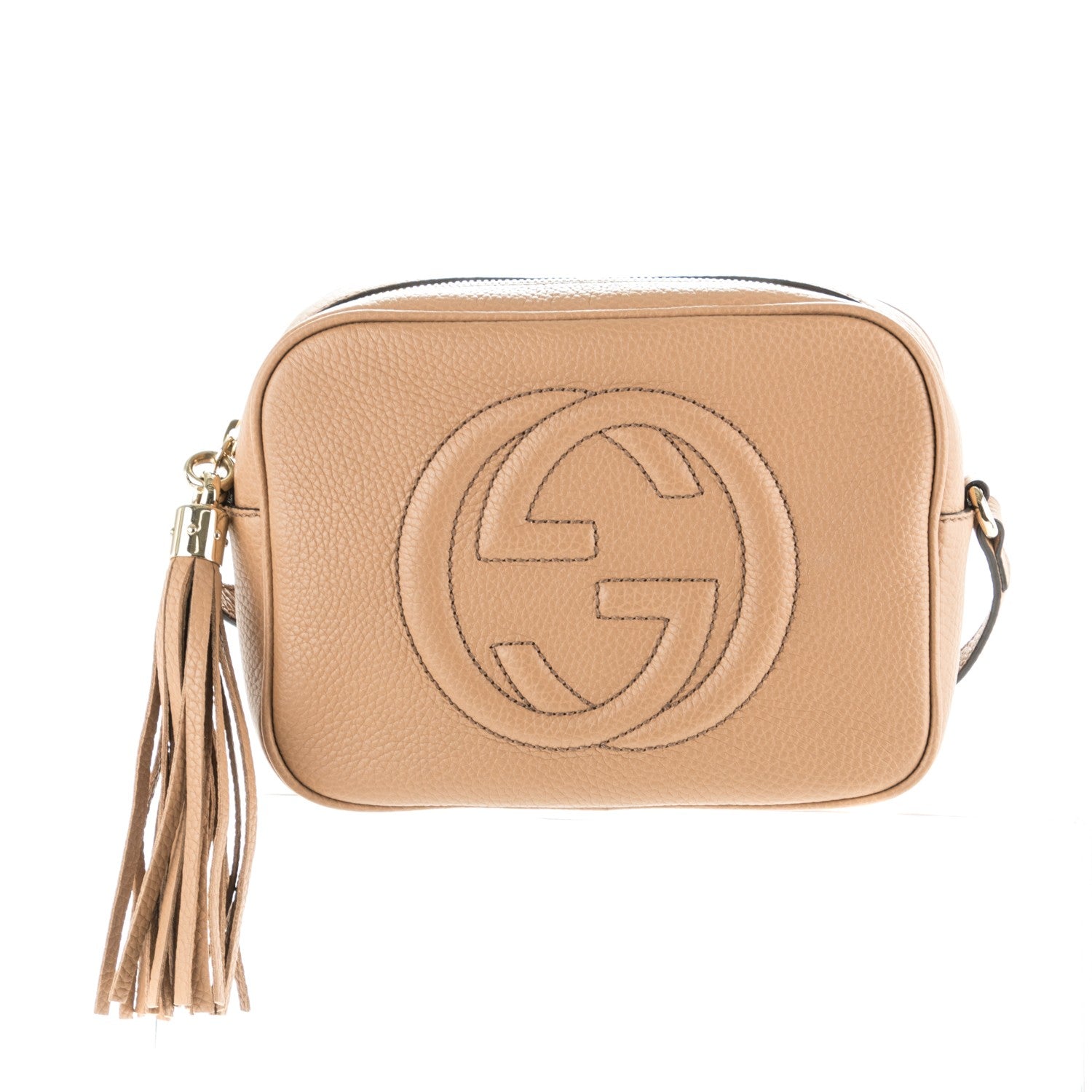 Gucci Pebbled Calfskin Small Soho Disco Bag Rose Beige 1 of 7