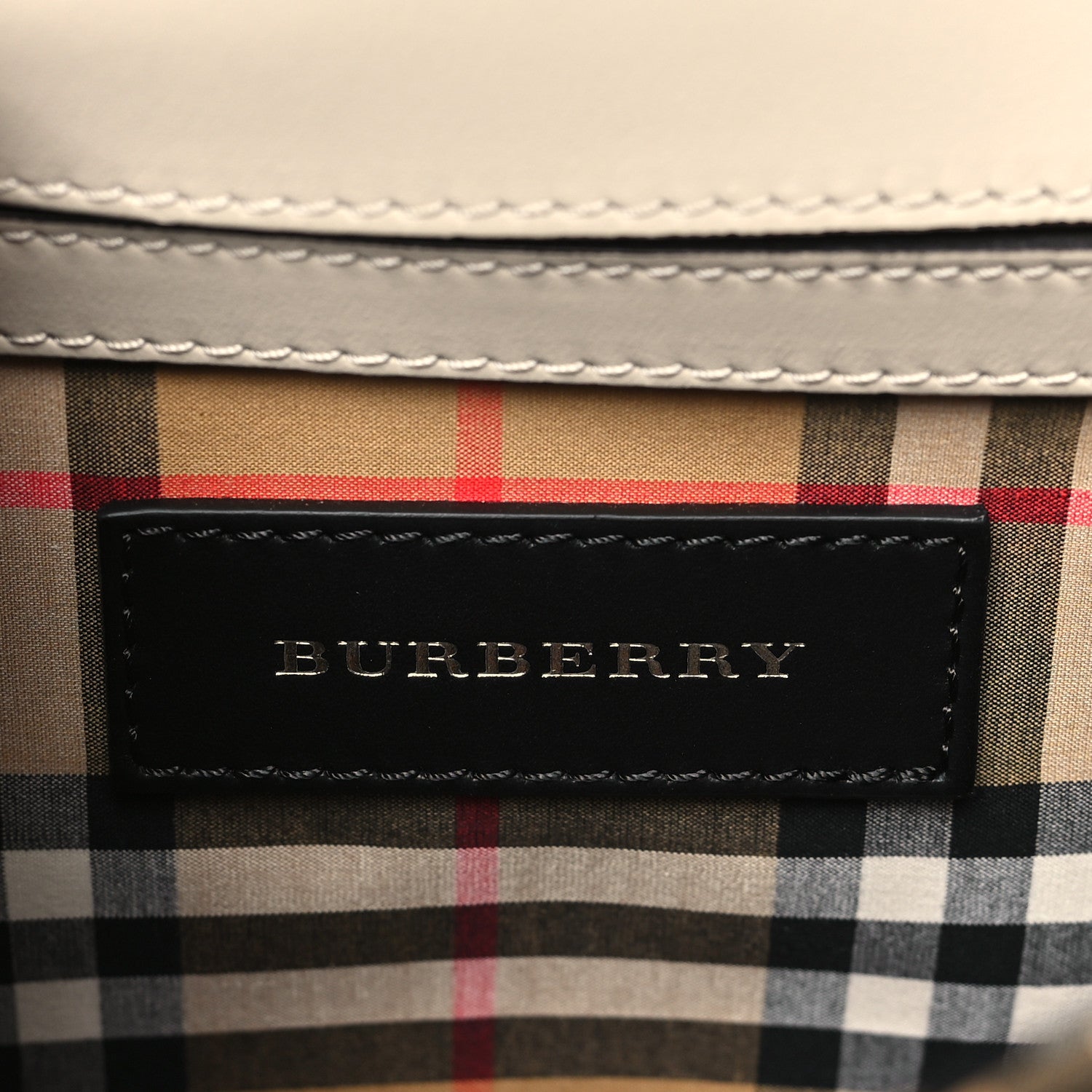 Burberry Derby Calfskin Bi-Color Small Macken Crossbody Bag Mahogany Red Limestone 6 of 12