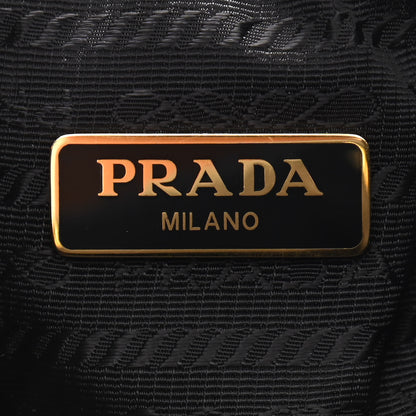 Prada Saffiano Tessuto Nylon Mini Bucket Crossbody Bag Black 6 of 11