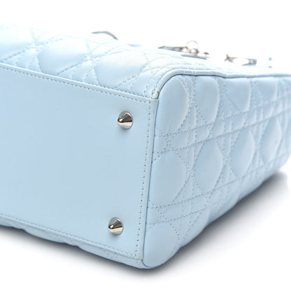 Christian Dior Lambskin Cannage Medium Lady Dior Light Blue 10 of 13