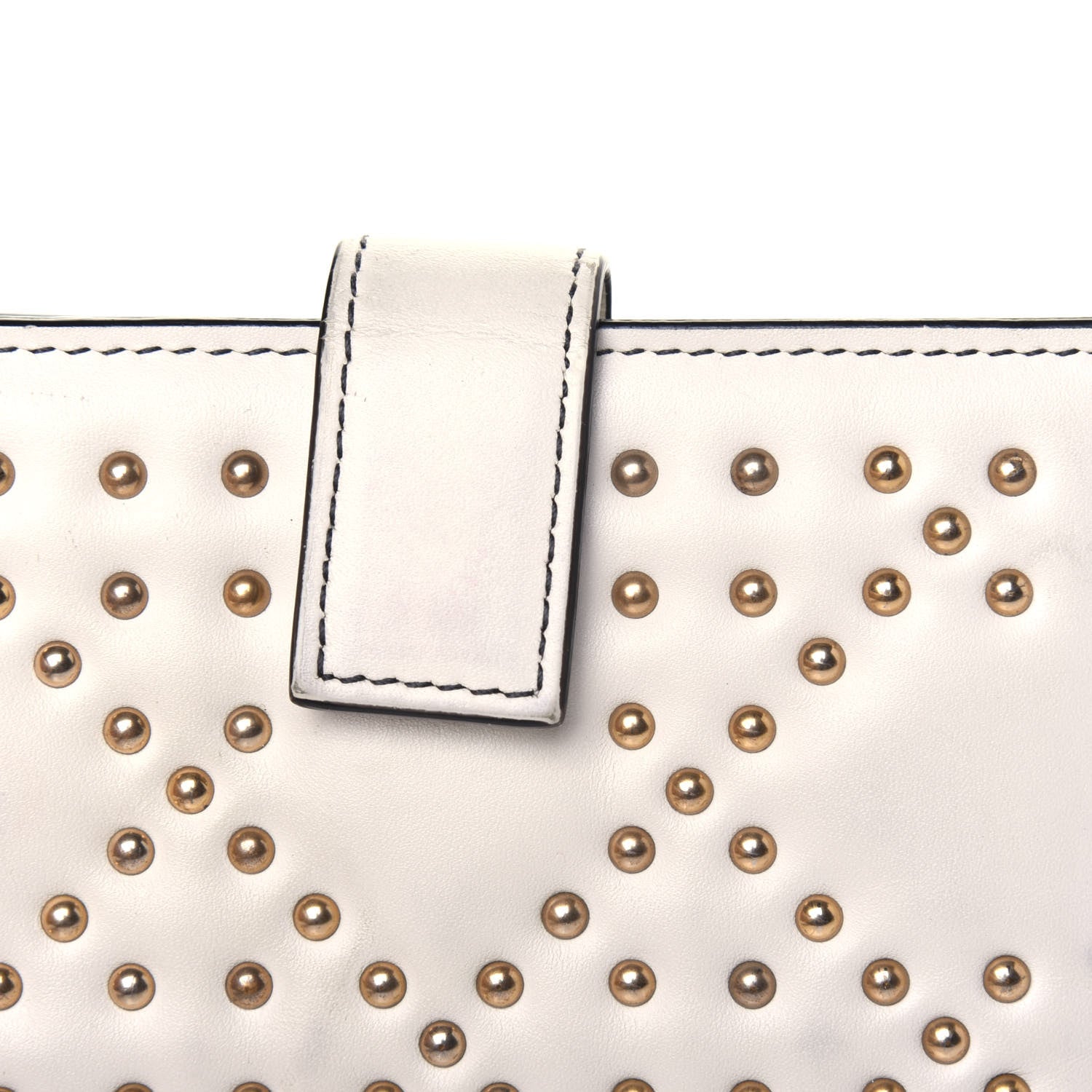 Christian Dior Lambskin Cannage Studded Lady Dior Eden Wallet White 18 of 18