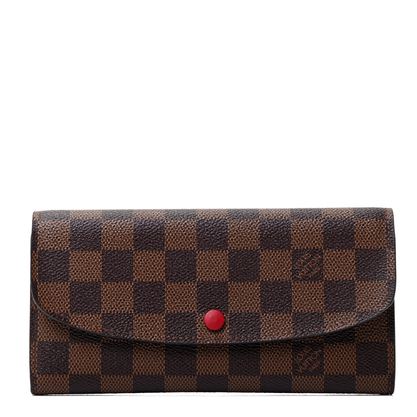 Damier Ebene Emilie Wallet Red