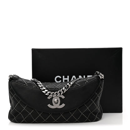 Chanel Lambskin Chain Stitch Clutch Black 12 of 12