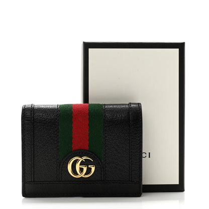 Gucci Calfskin Web Ophidia Card Case Black 9 of 9