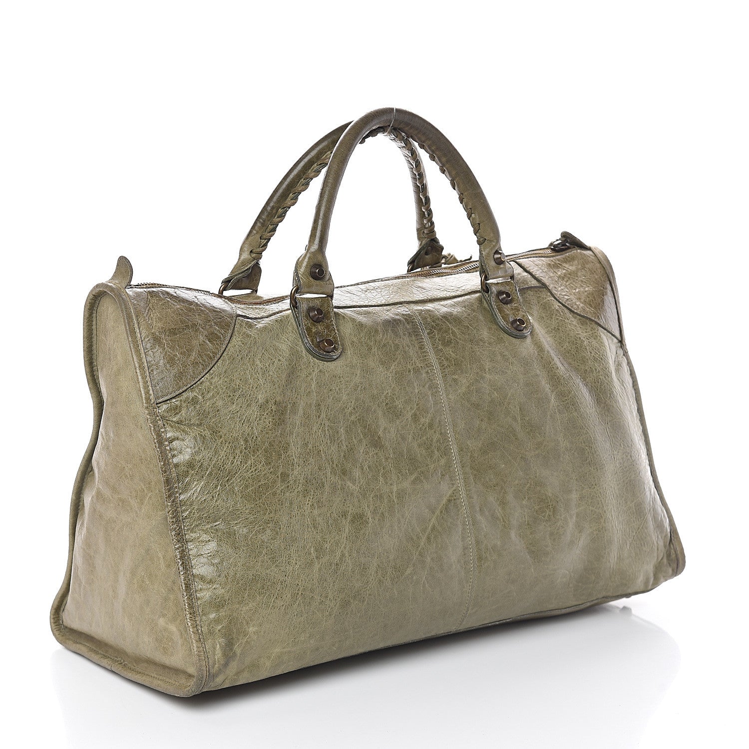 Balenciaga Agneau Classic Hardware Work Vert Militaire 2 of 8