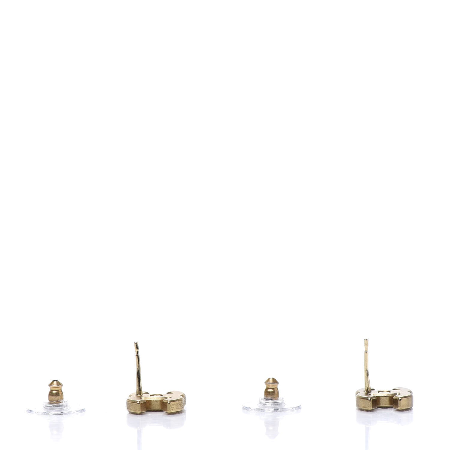 Chanel Crystal CC Earrings Gold 4 of 6