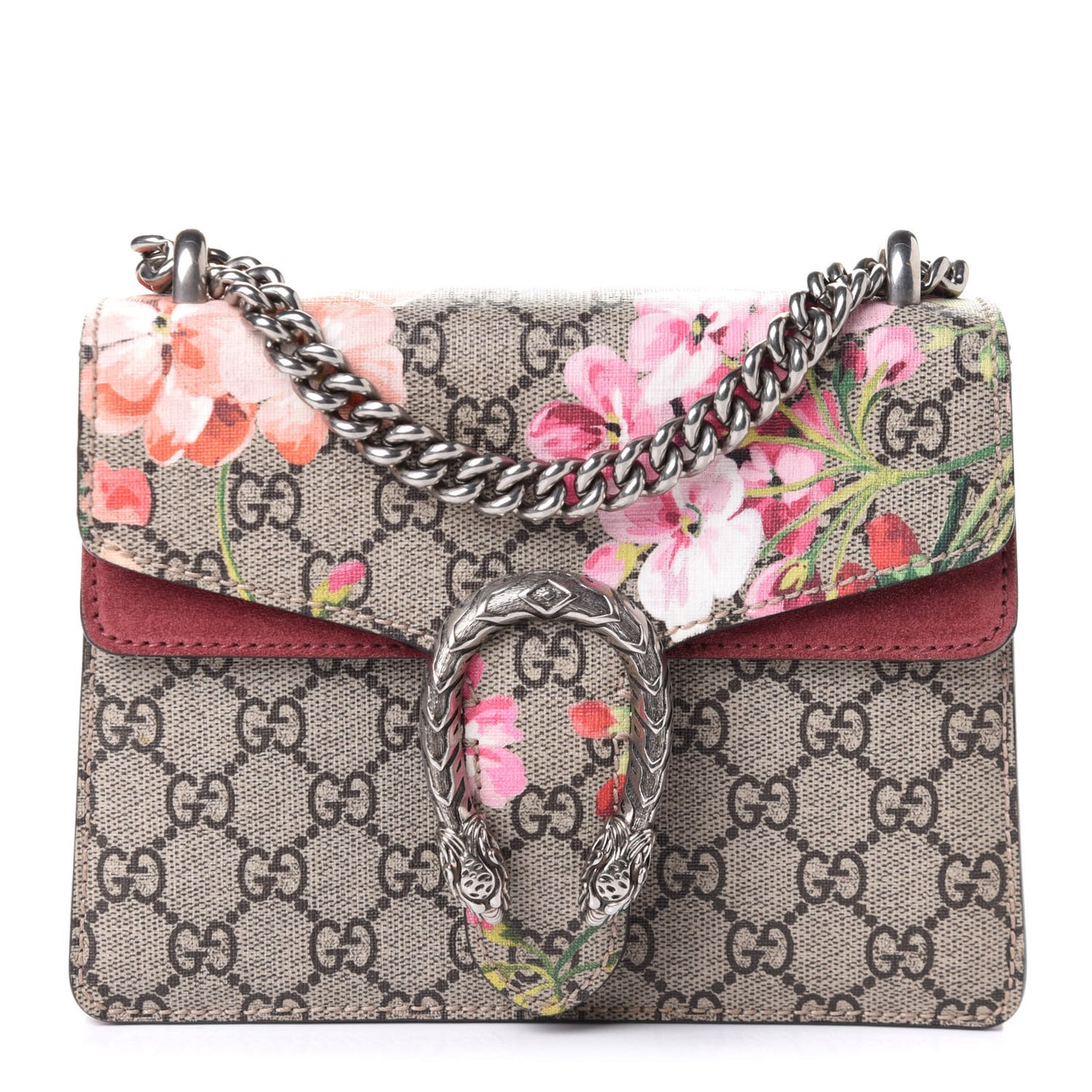 GG Supreme Monogram Blooms Mini Dionysus Shoulder Bag Beige Multicolor Dry Rose