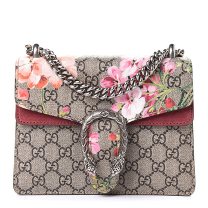 Gucci GG Supreme Monogram Blooms Mini Dionysus Shoulder Bag Beige Multicolor Dry Rose 1 of 10