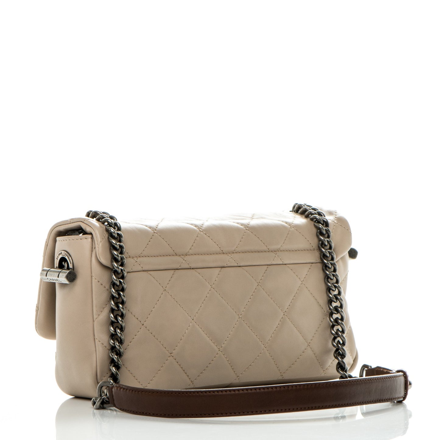 Calfskin Country Chic Flap Ecru Brown