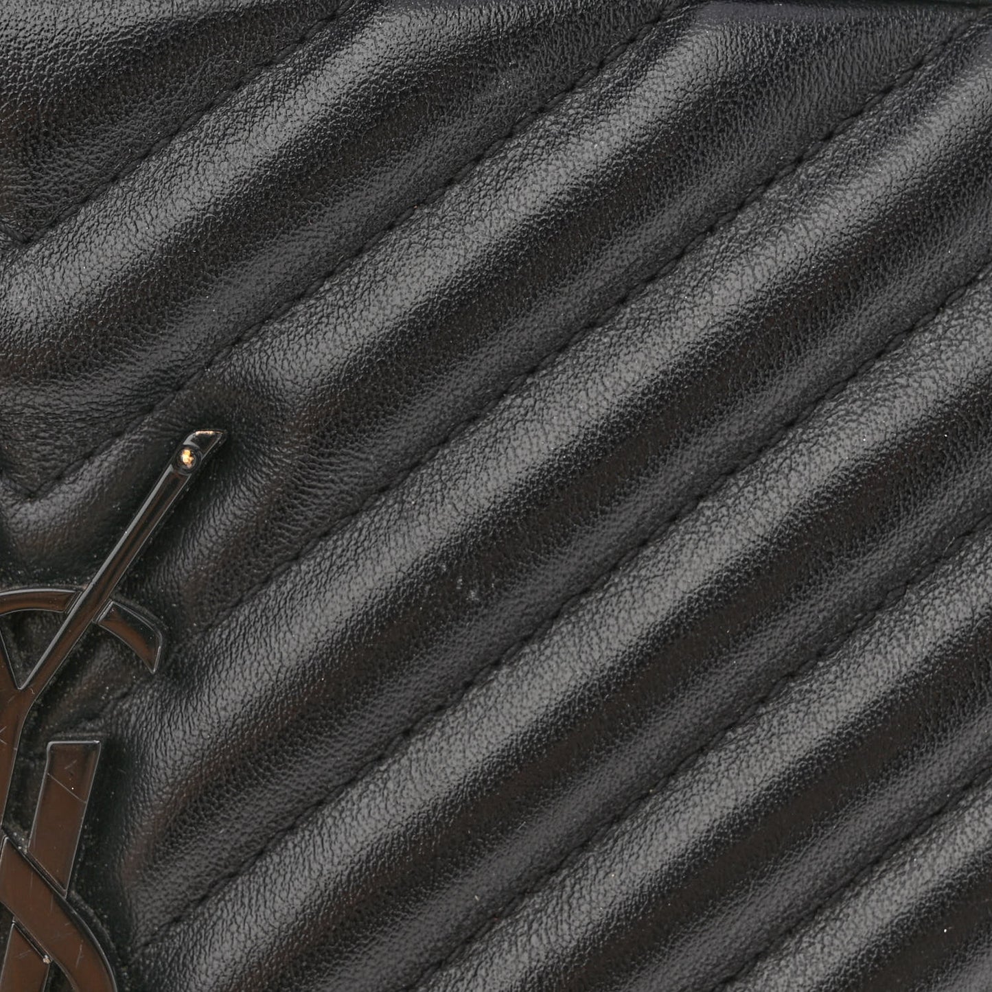 Calfskin Matelasse Monogram Monochrome Lou Camera Bag Black