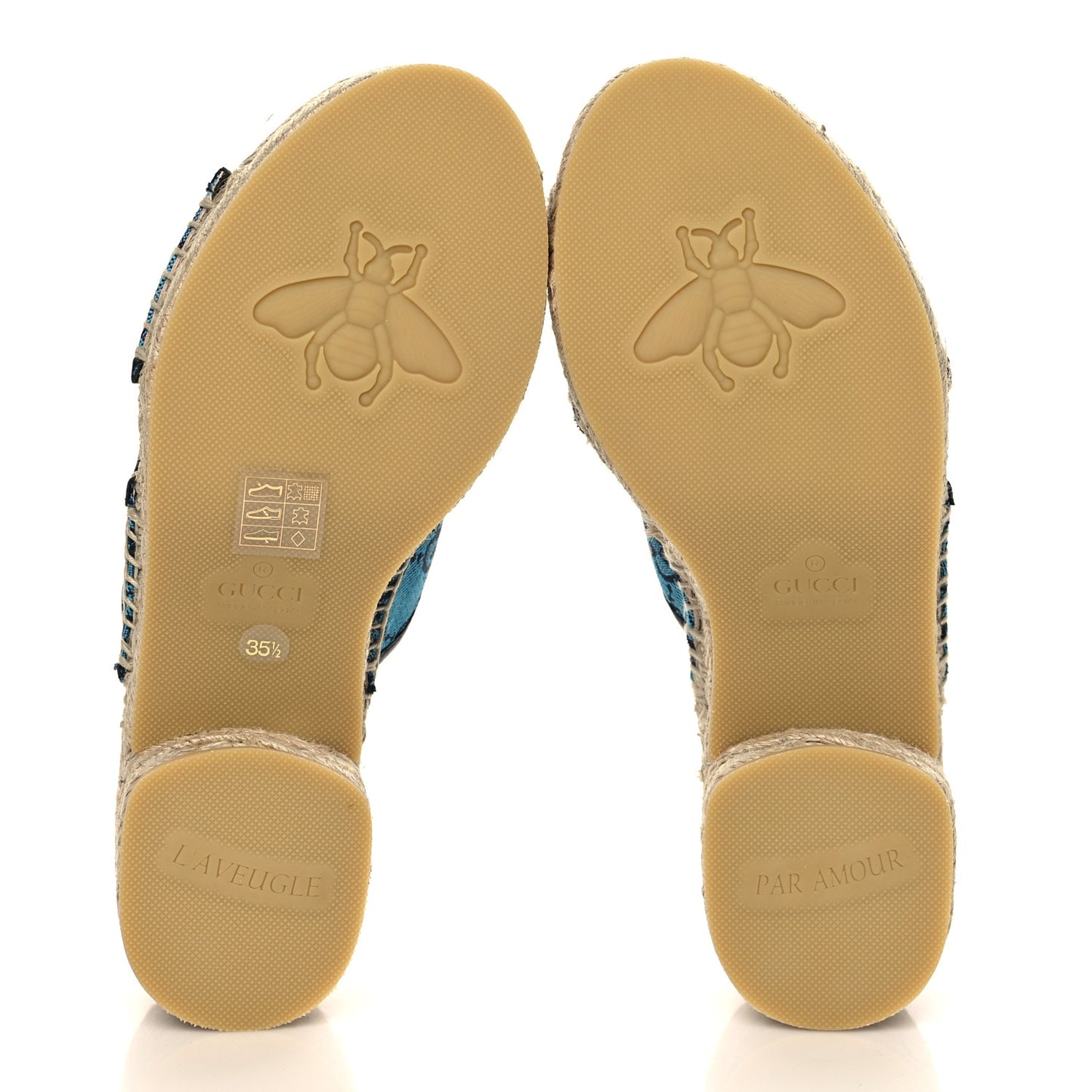 Monogram Multicolor Criss Cross Espadrille Sandals 35.5 Light Blue