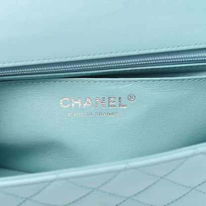 Chanel Lambskin Quilted Mini Rectangular Flap Light Blue 6 of 11