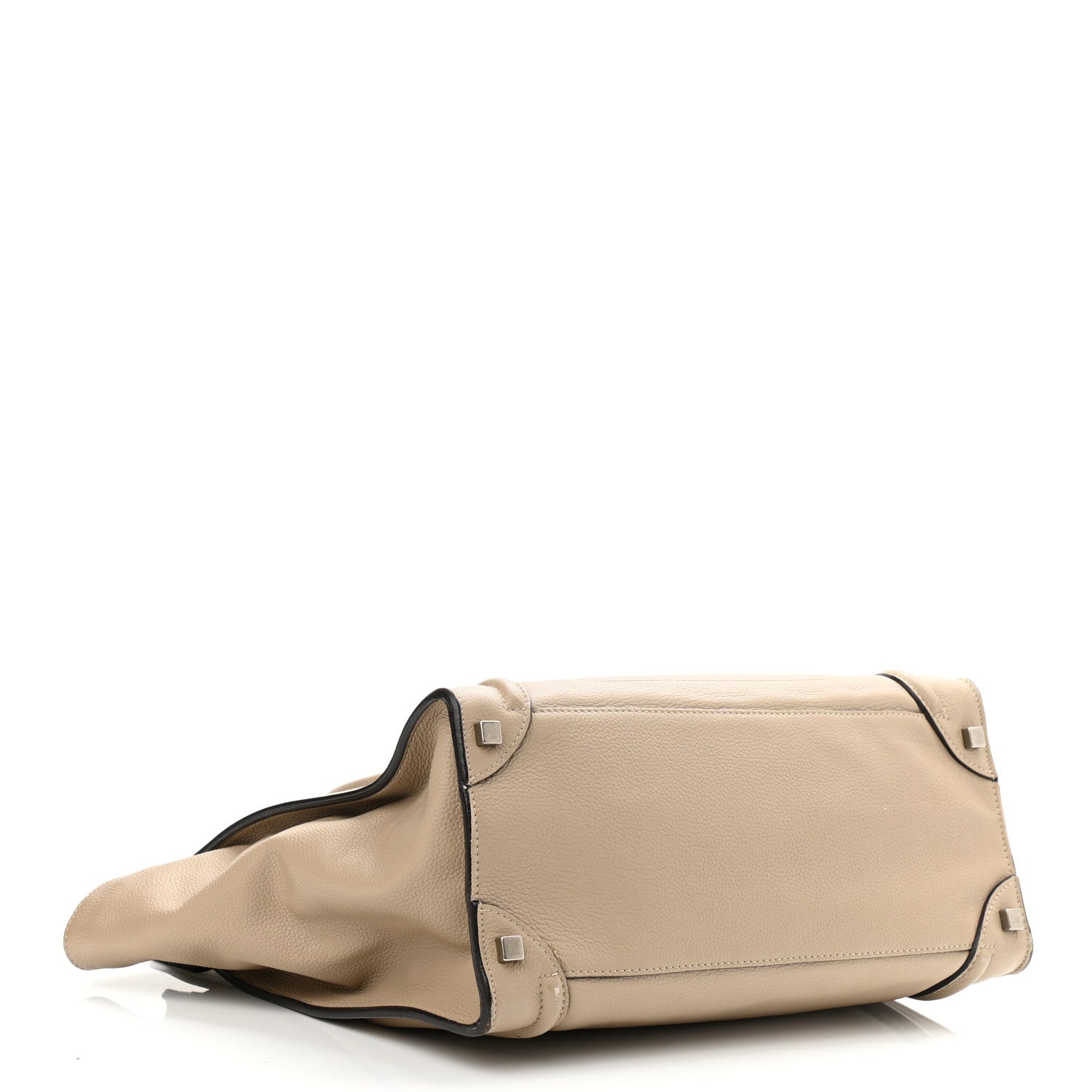 Celine Drummed Calfskin Shoulder Luggage Dune 4 of 17