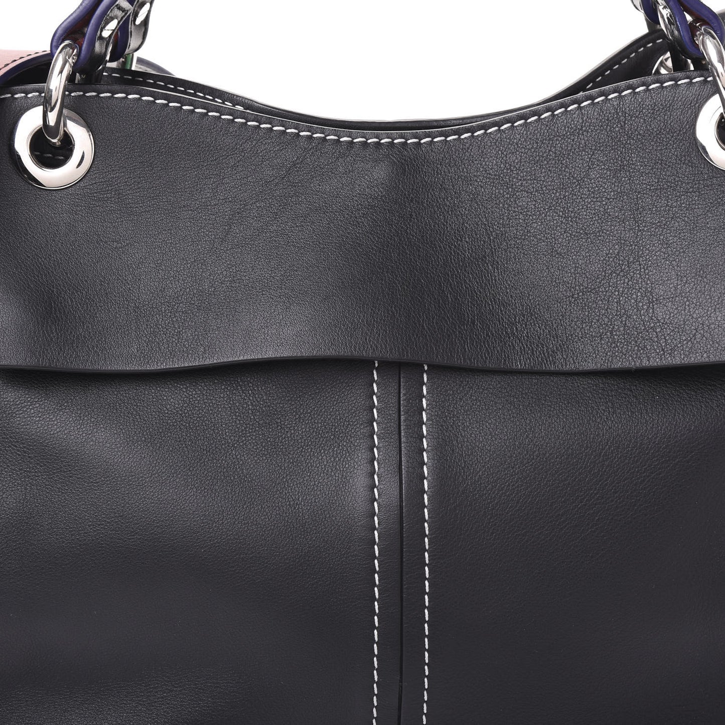 Calfskin Curl Satchel Black