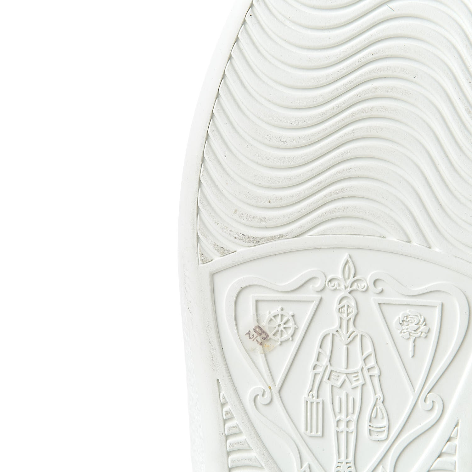 Gucci Calfskin Ayers Web Blind for Love Embroidered Mens Ace Sneakers 6.5 White 10 of 12