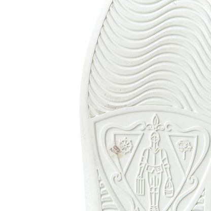 Gucci Calfskin Ayers Web Blind for Love Embroidered Mens Ace Sneakers 6.5 White 10 of 12
